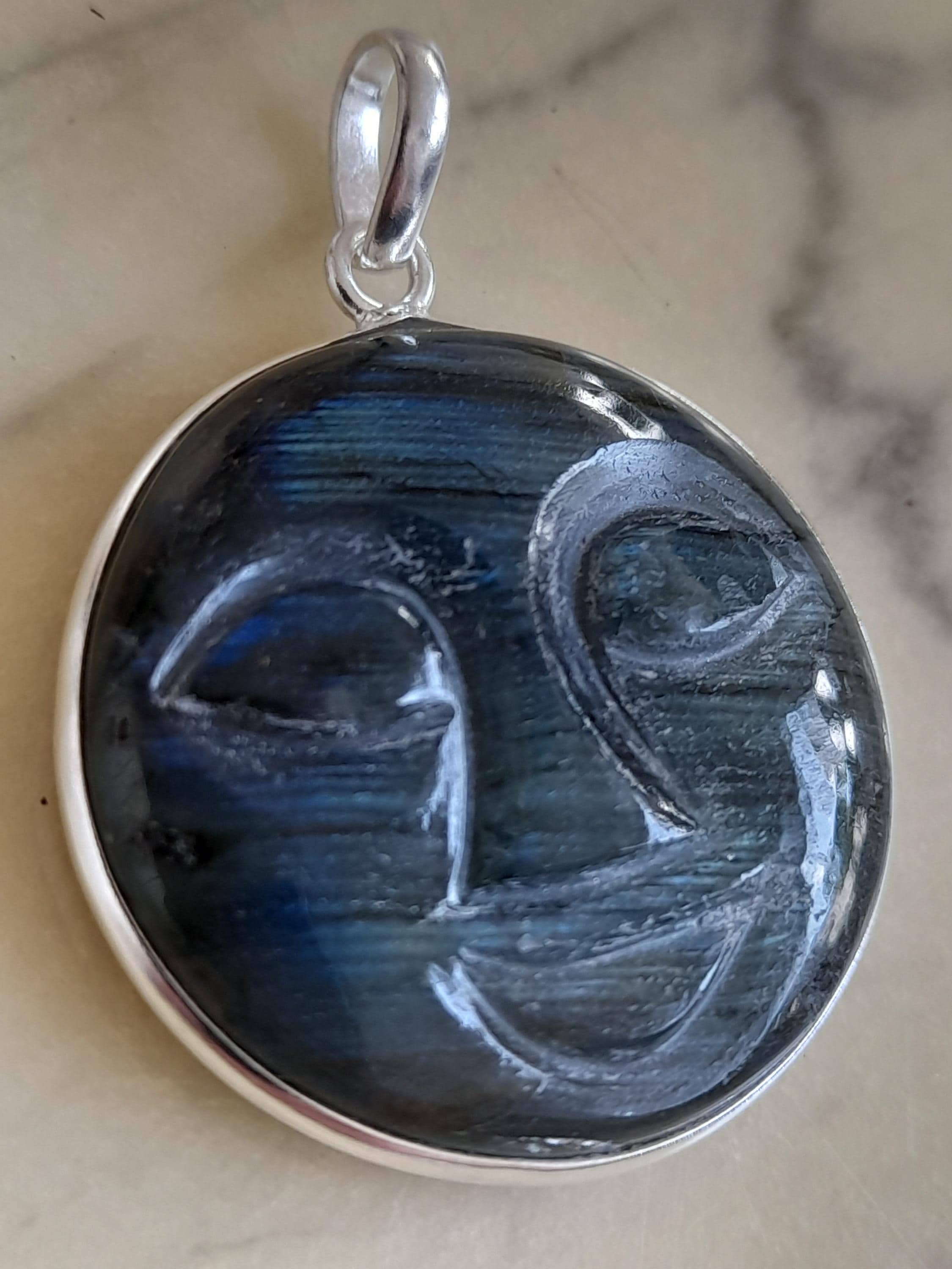 Collana Di Labradore Naturale Ciondolo In Pietra Di Luna - Foto 8