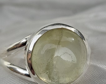 Ring Silber Peridot  Prehnite Größe 61