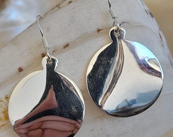 Earrings 925 sterling silver round