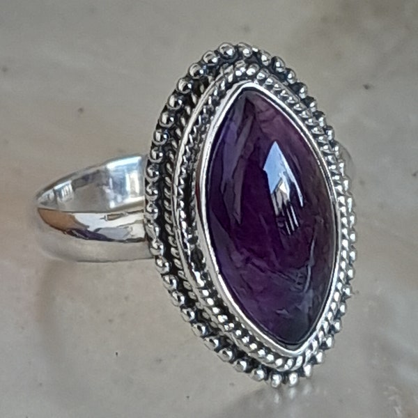 Ring Silber Amethyst Größe 59