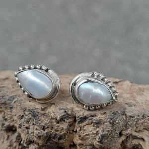 Earrings - Earrings Silver Mother-of-Pearl