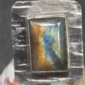 Designer Ring Silber Labradorith