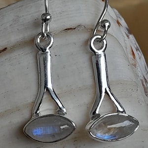Hanging earrings earrings earrings silver moonstone