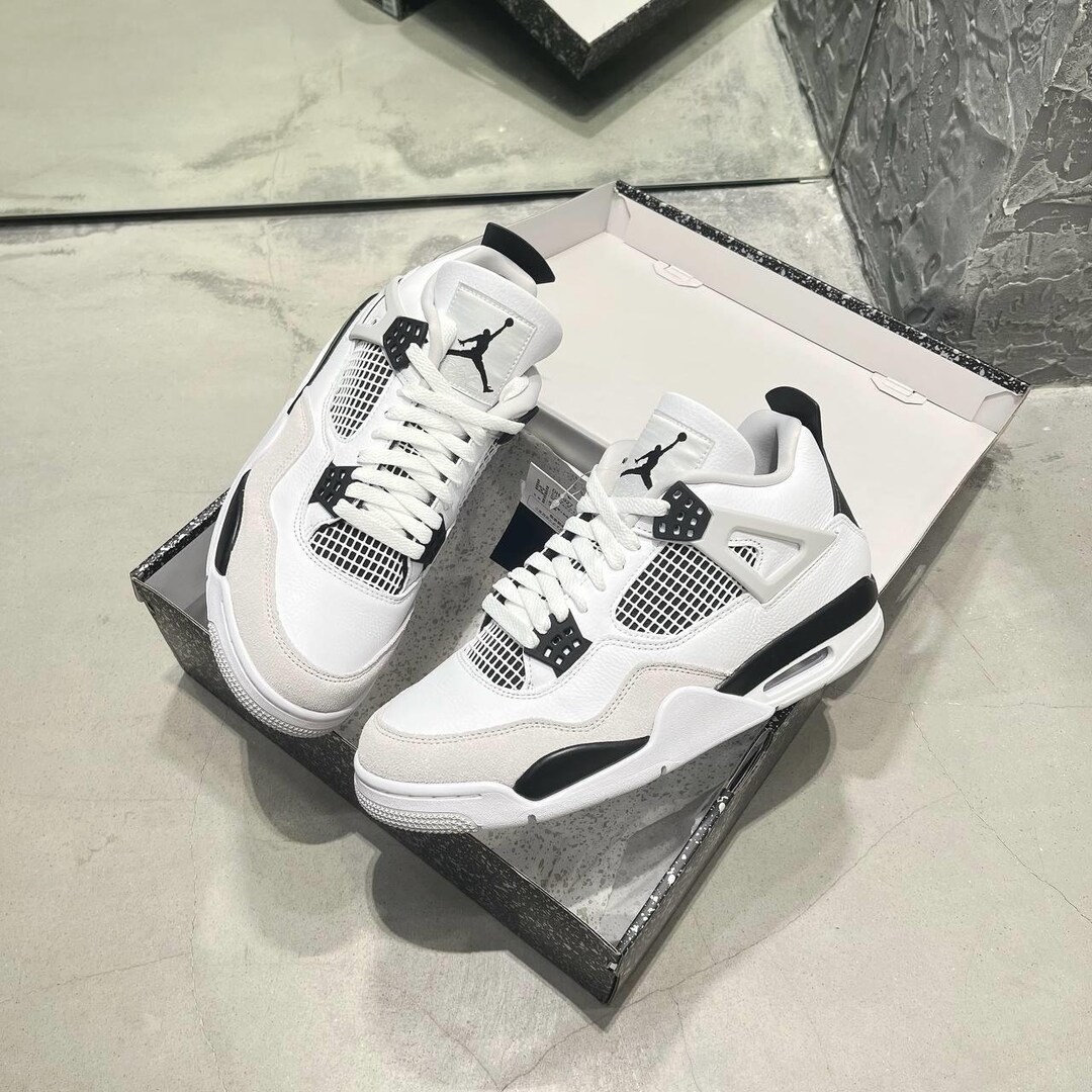 Baskets Jordan 4 Retro Military Black, coupon 20 web KT20 Etsy France