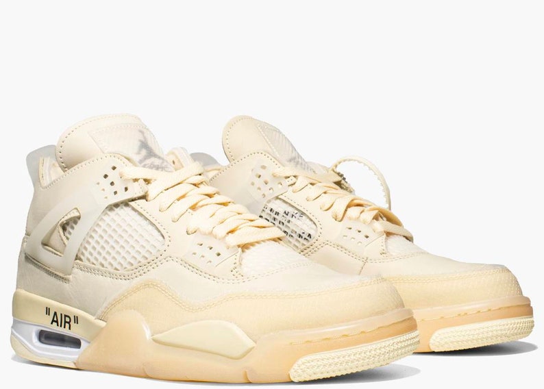off white x air jordan 4 retro sail & muslin