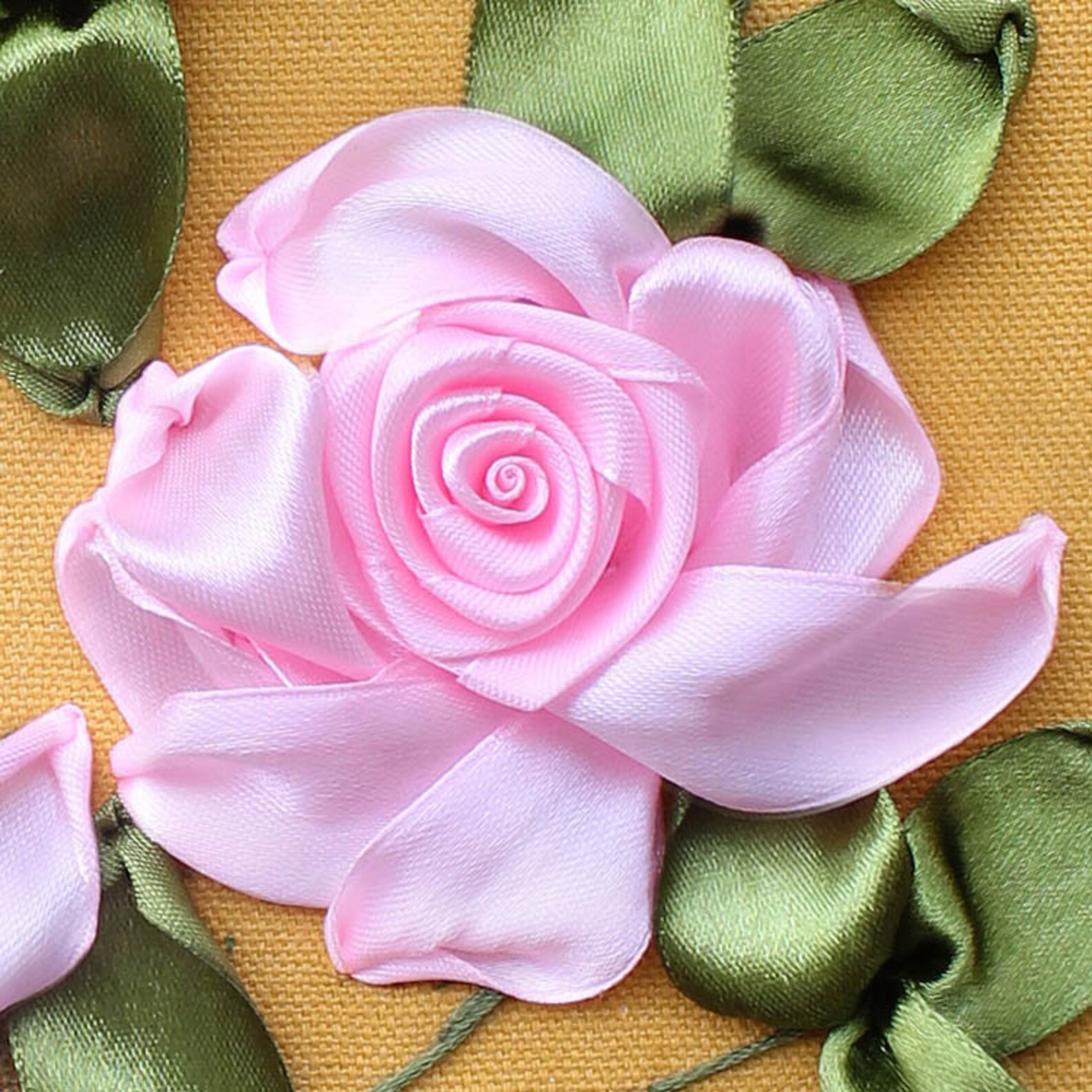 Ribbon embroidery kit Lotus embroidery Pink Lotus Craft Etsy