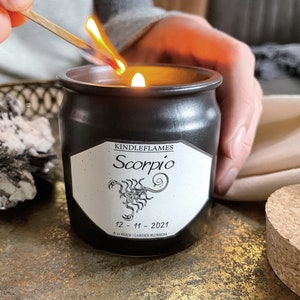 Scorpio, Zodiac Sign Candle, Personalized Candle Gift