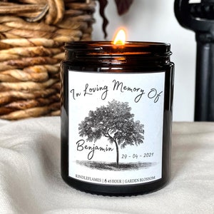In loving memory of, Personalized candle gift