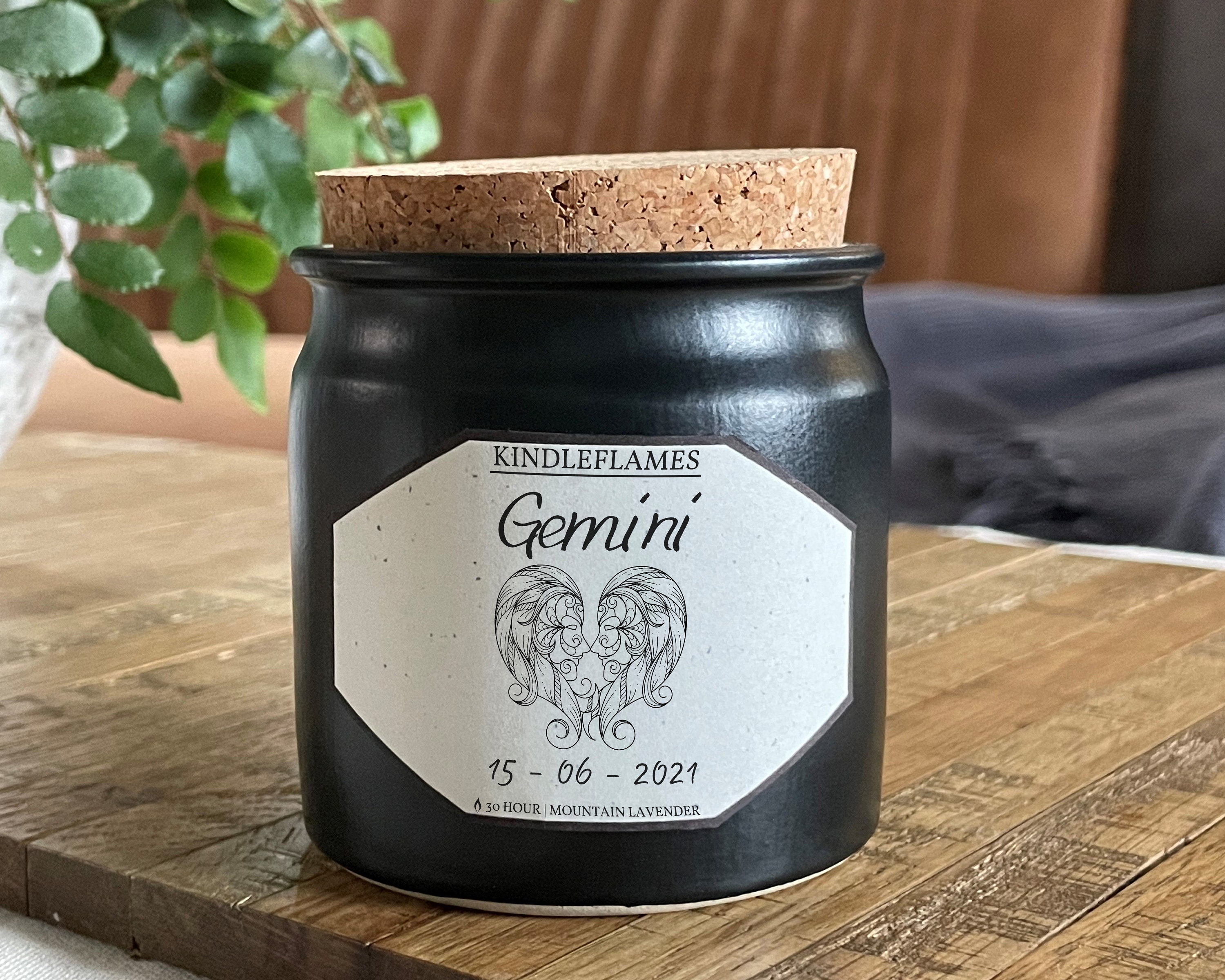 Gemini Zodiac Sign Candle Personalized Candle Gift Etsy