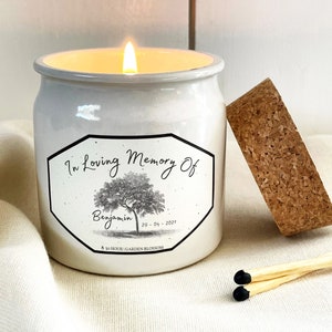 In Loving Memory Of, Personalized Candle Gift