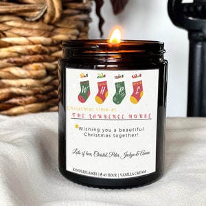 Kerst Kaars, Gepersonaliseerd Family Cadeau