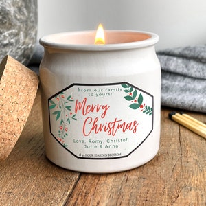 Christmas Gift, Personalized Candle Gift