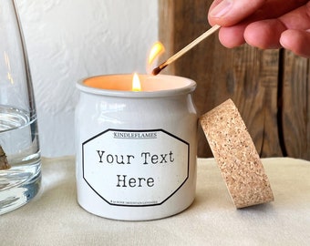 Su texto aquí, regalo de la vela con su texto personalizado