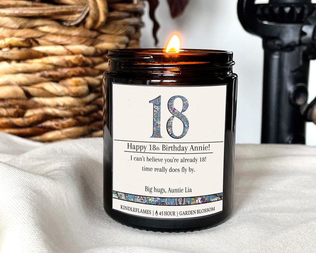 18th Birthday Candle, Personalized Candle Gift - Etsy