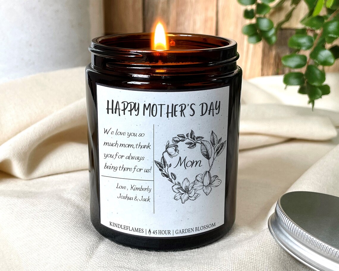 Mother's Day Candle Gift, Customizable Text Etsy