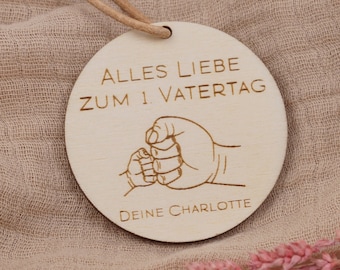 Geschenkanhänger zum Vatertag aus Holz, personalisiertes Vatertagsgeschenk