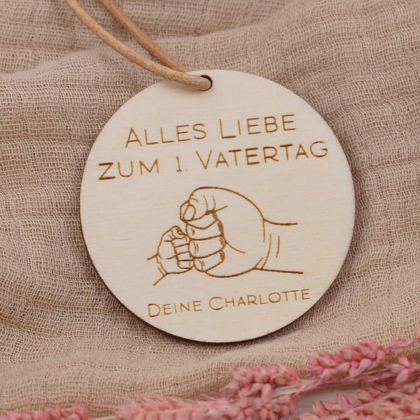 Geschenkanhänger zum Vatertag aus Holz, personalisiertes Vatertagsgeschenk