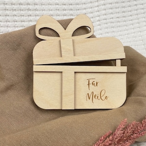 personalisierte Verpackung für Gutscheinkarte, Gutscheinbox aus Holz