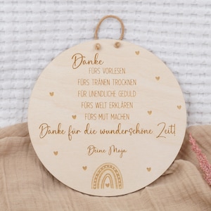 Abschiedsgeschenk für Erzieher, personalisiertes Holzschild