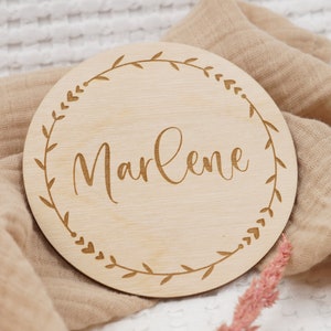 personalisiertes Holzschild, Geburtsschild mit Name