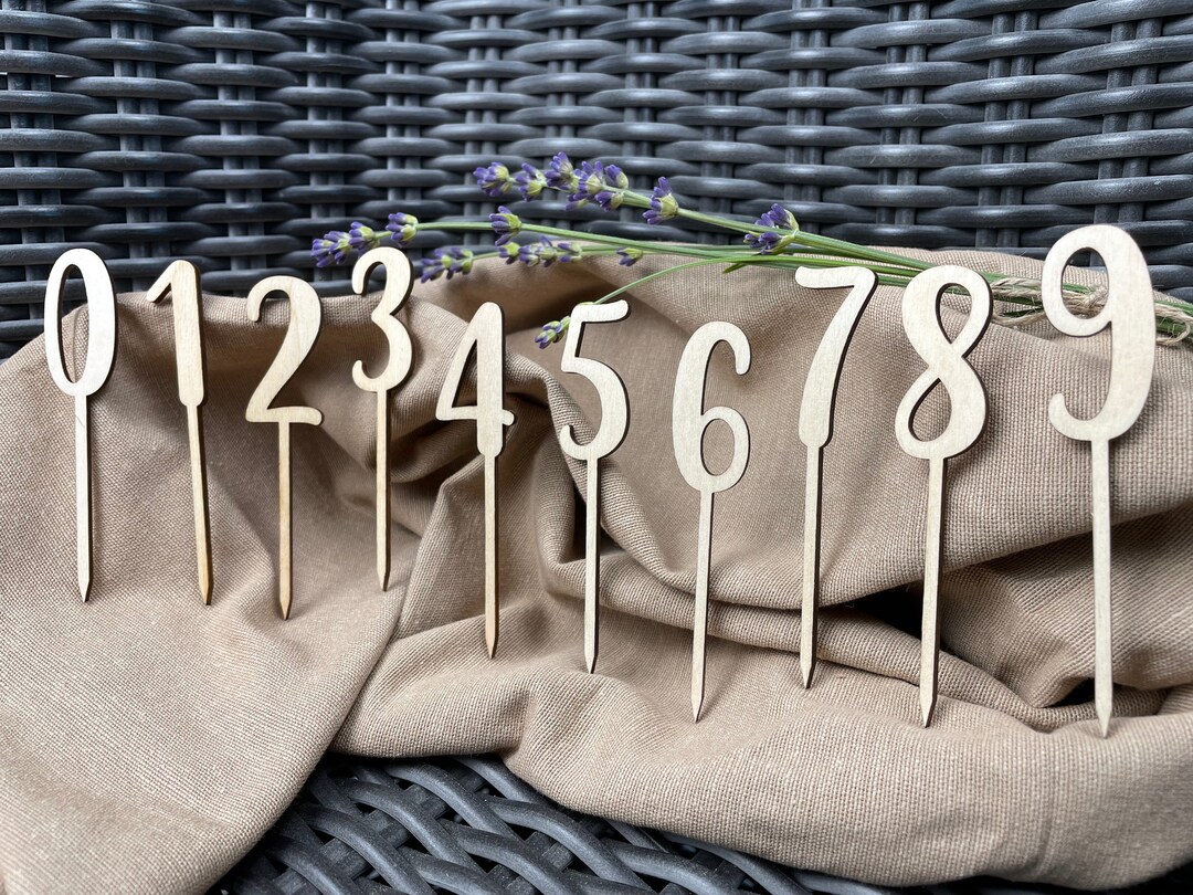 Cupcake Topper Numbers, Cake Topper Small Numbers for Muffins - Etsy