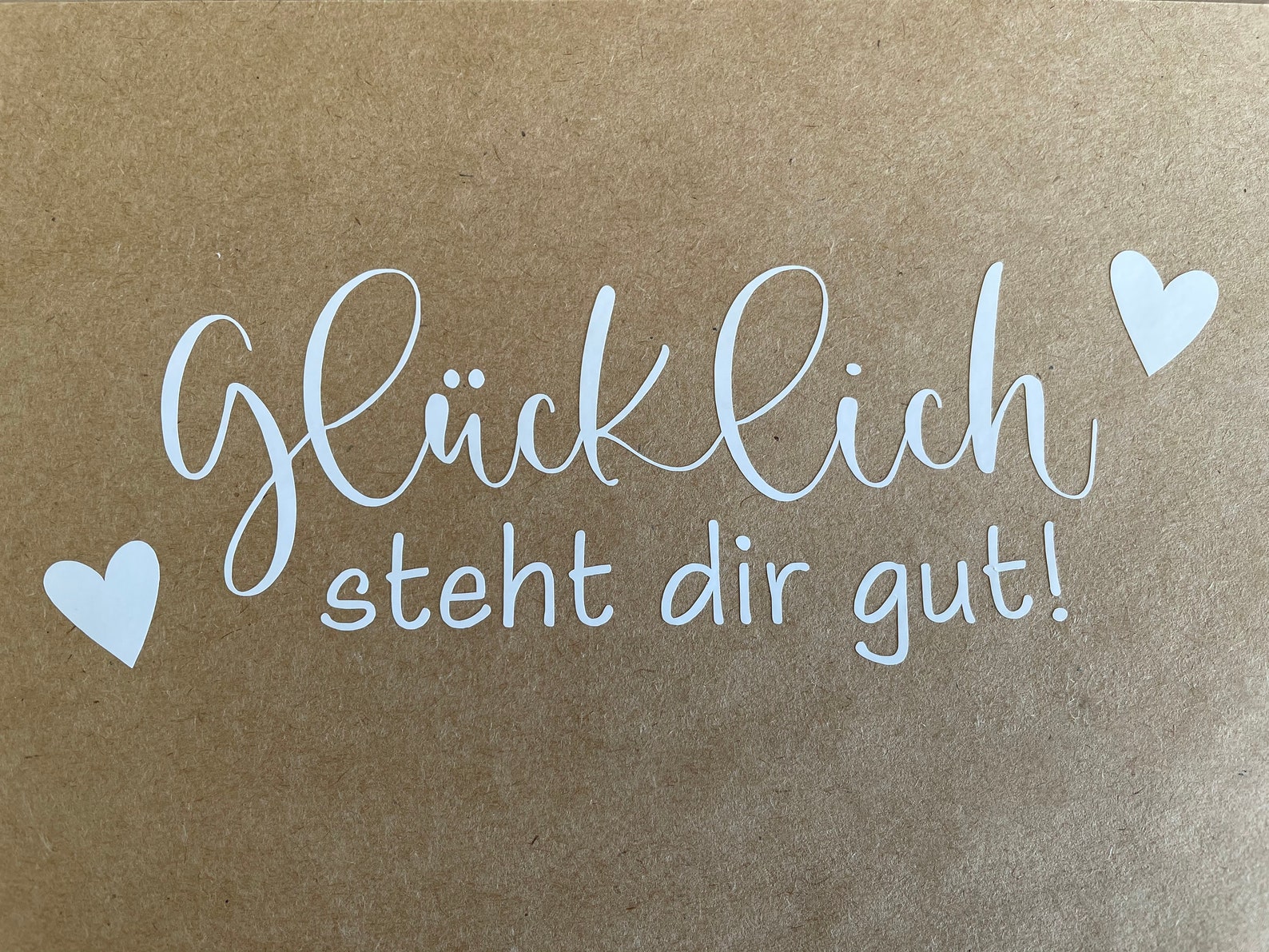Türaufkleber Glücklich steht dir gut, Sticker für Haustür Etsy Nederland