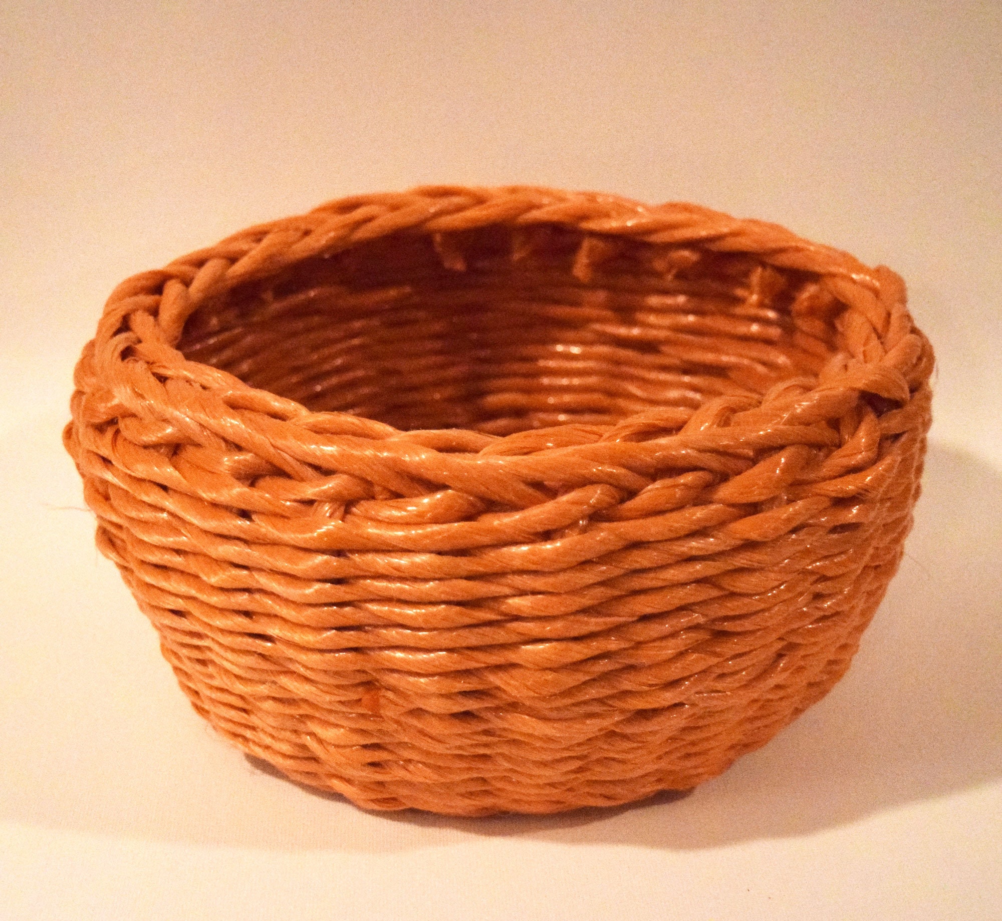 Plastic Baling Twine Round Basket Etsy