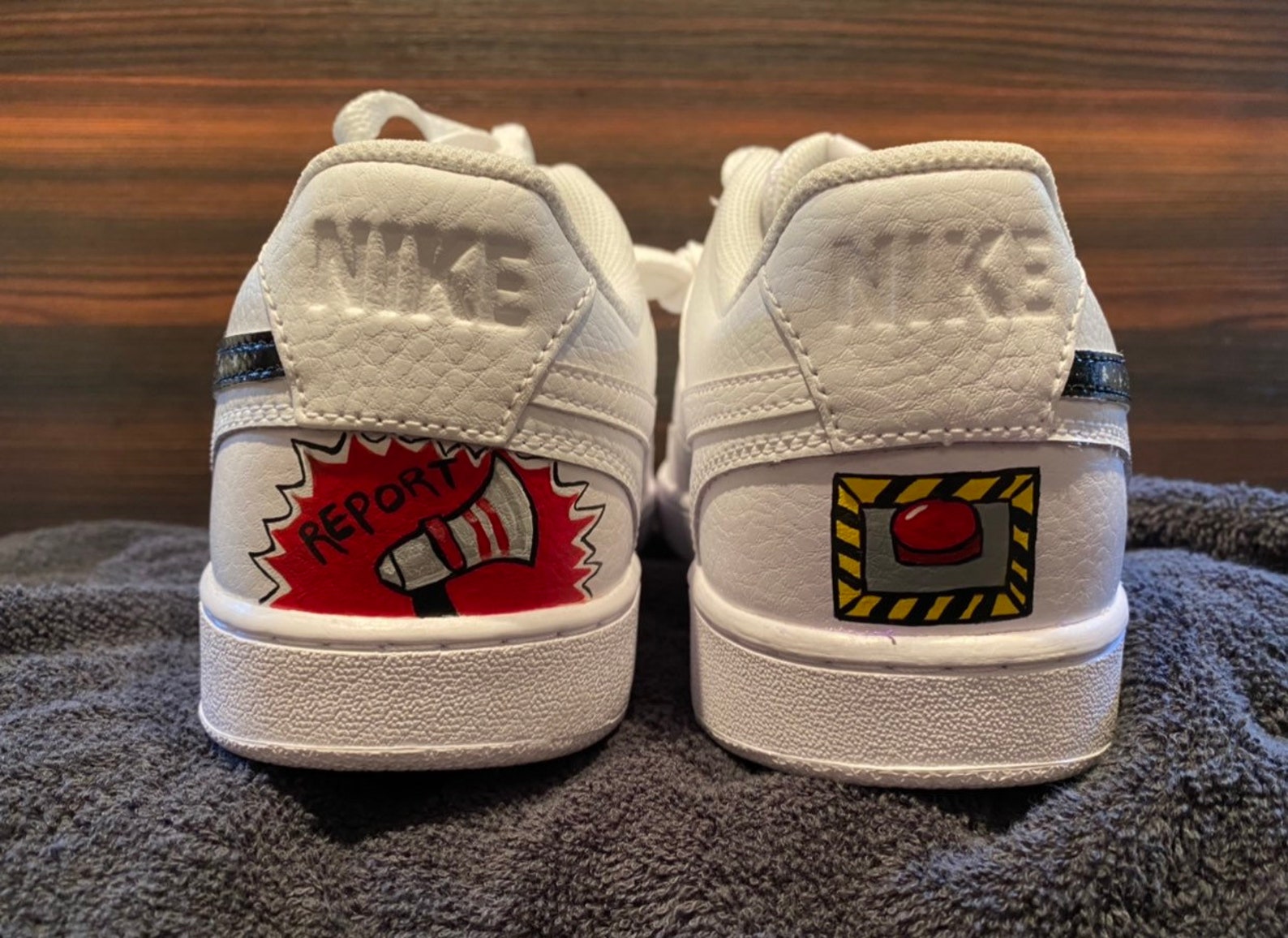 Nike. Custom. Hand painted. Among us. Kids/junior/youth | Etsy