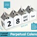PERPETUAL CALENDAR - Printable Paper Calendar to Make at Home or Give ...