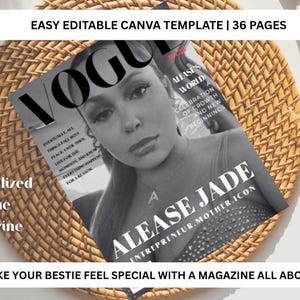 Birthday Magazine Template for Best Friend | Vogue Style Magazine | Custom Friend Magazine | Editable Canva Gift | Personalized Gift