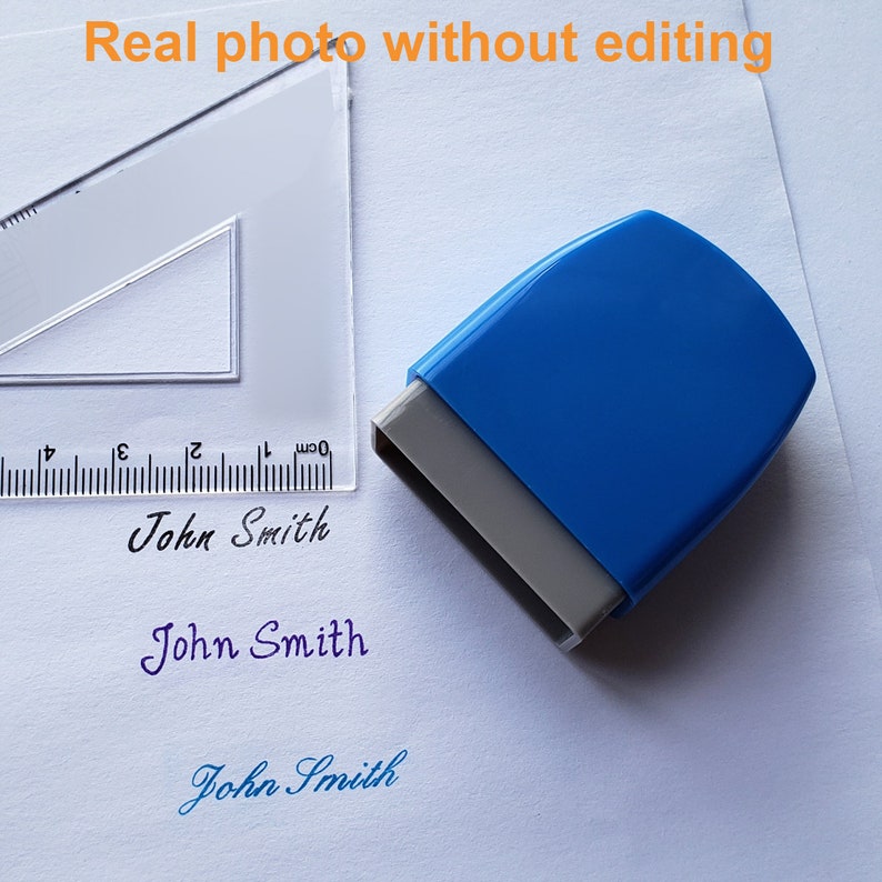 Personalise Name Stamp Custom Signature Self inking Etsy