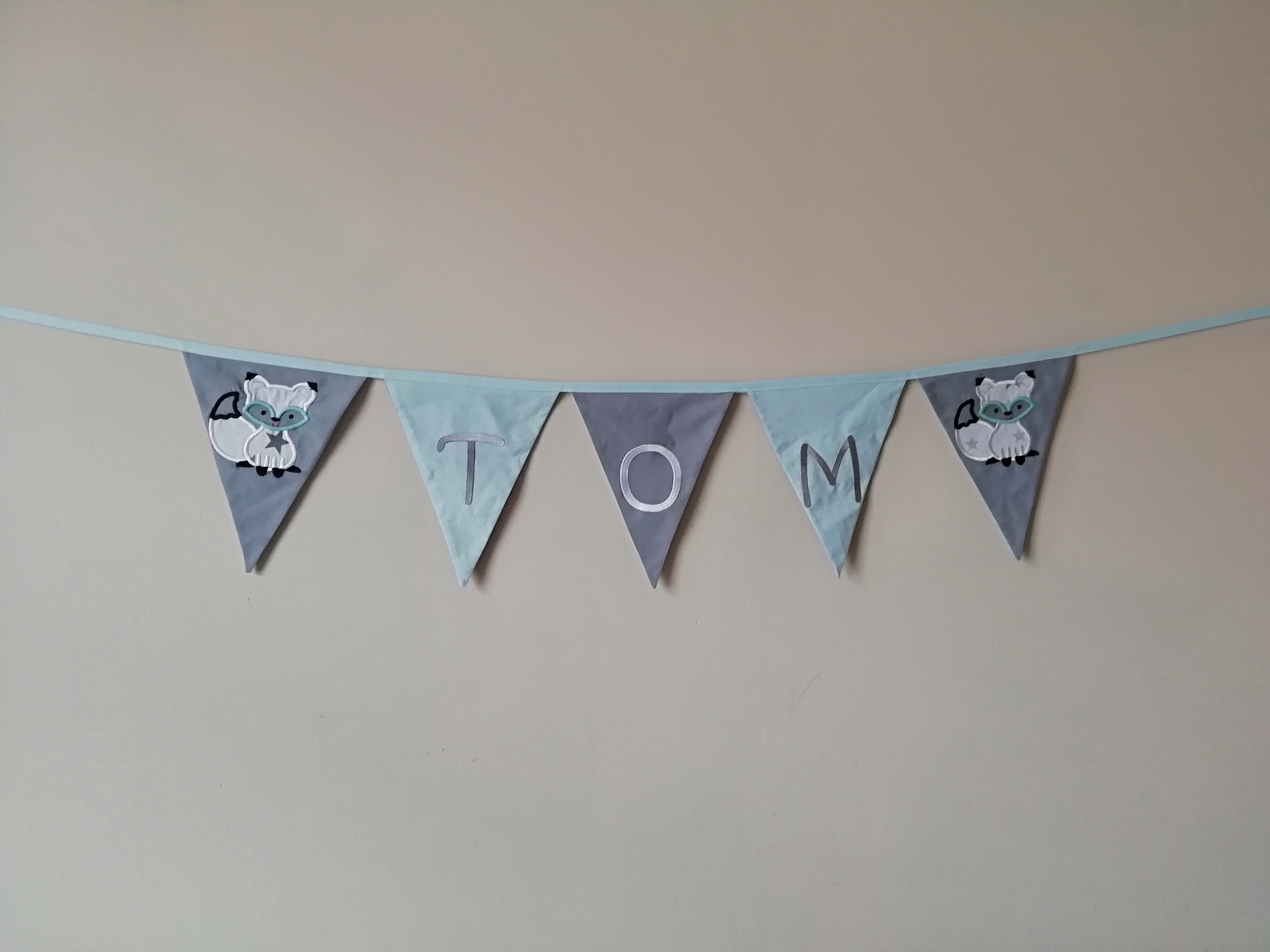 Customizable baby pennant garland Etsy