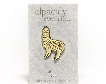 Spit Happens... Alpaca Soft Enamel Pin