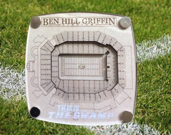 Wooden Stadium Coasters – Ben Hill Griffin “The Swamp” | Florida Gators Fan Gift
