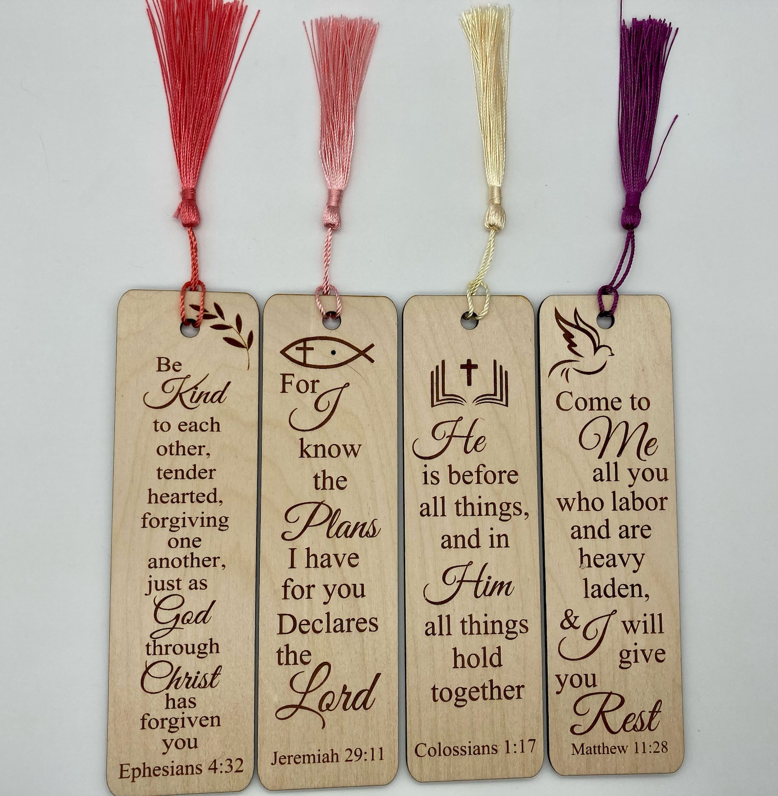 Wooden Christian Bookmarks Etsy