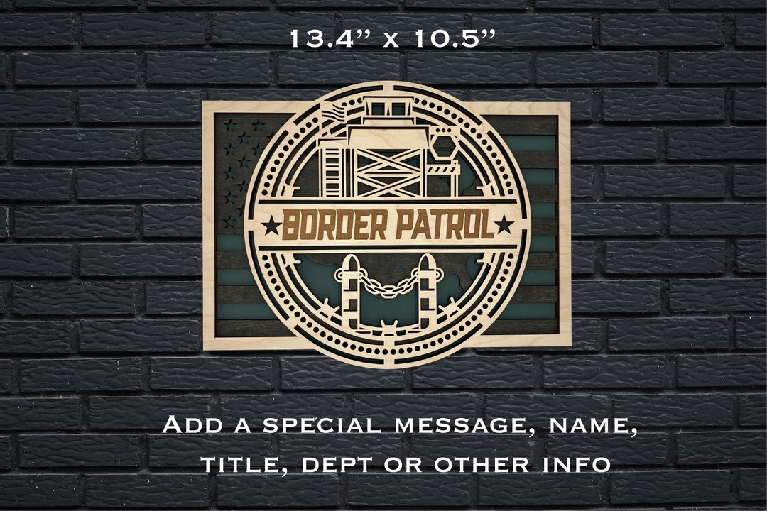 Police Border Sign Border Patrol CUSTOMIZABLE Triple Layer Sign - Etsy