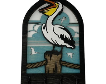 Pelican Four Hook Arch Key Hanger/ Organizer