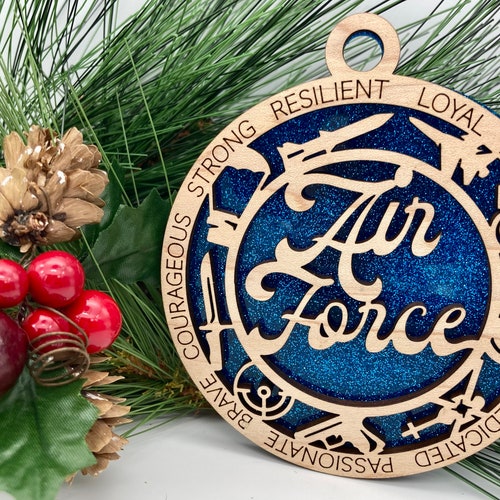CUSTOMIZABLE United States Air Force Christmas Ornament Etsy