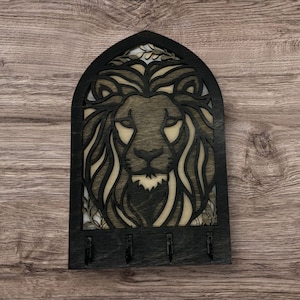Lion Four Hook Arch Key Hanger/ Organizer