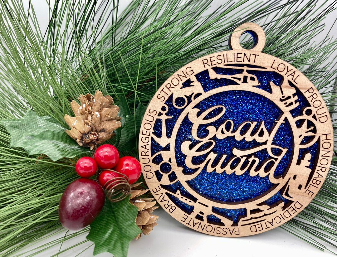 CUSTOMIZABLE United States Coast Guard Christmas Ornaments Etsy