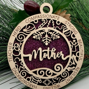 CUSTOMIZABLE Mother Christmas Ornament