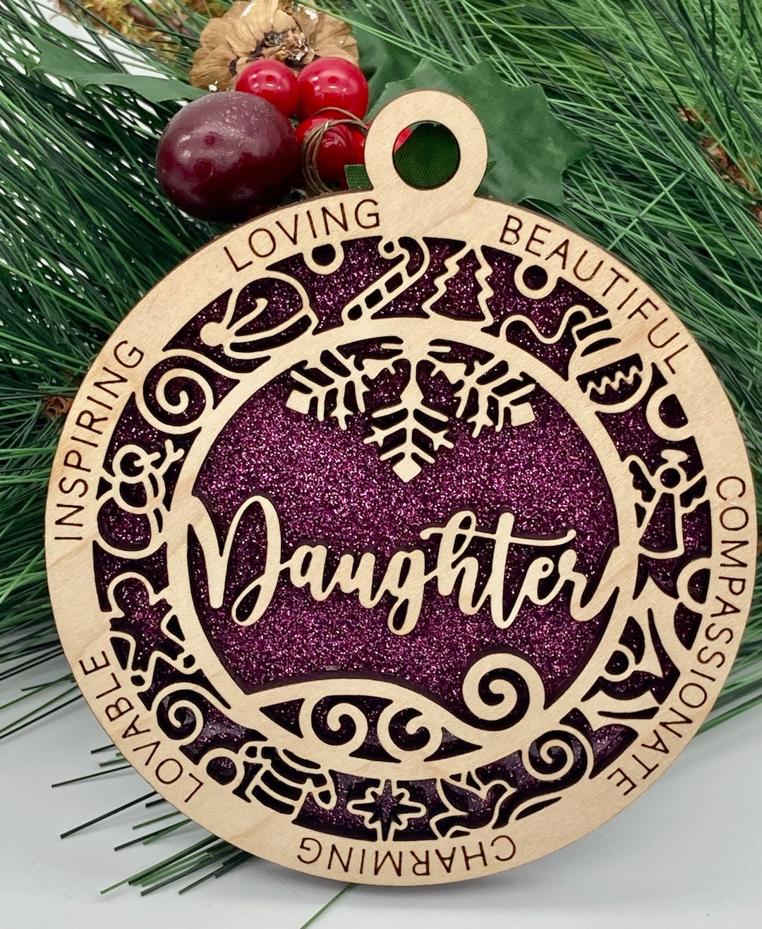 CUSTOMIZABLE Daughter Christmas Ornament Etsy