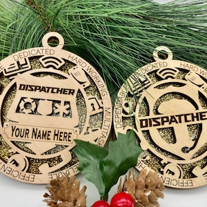 Dispatcher First Responder Christmas Ornaments Customizable