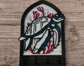 Turtle Four Hook Arch Key Hanger/ Organizer