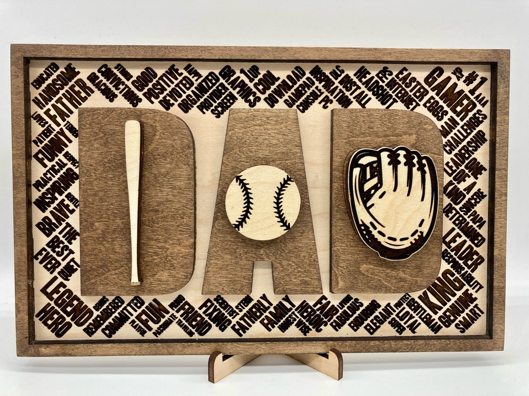 Fathers Day Gift Dad Baseball Sign Etsy