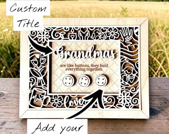 Personalized Mom Sign with Kids Names | Mothers Day Gift | Custom Family Sign | Mom Holds Everything Together | Wooden Name Sign