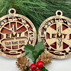 EMT First Responder Christmas Ornaments Customizable