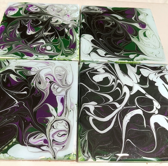 Tile Coaster set of 4. "Beautiful Chaos"