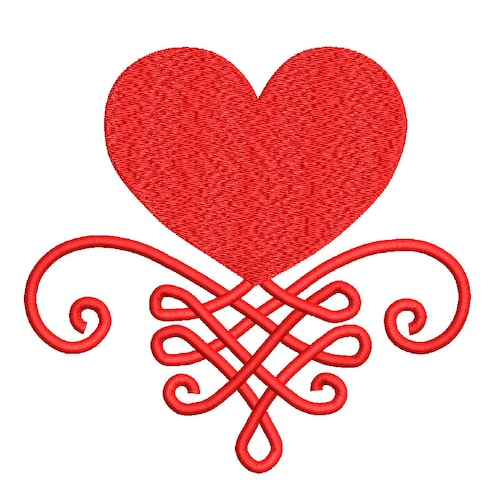 Heart With Wings Embroidery Design Etsy