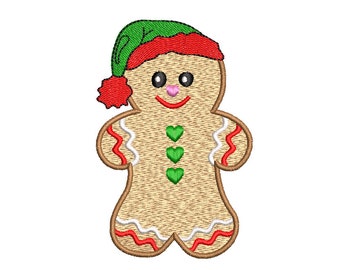 Gingerbread Cookie Embroidery Design